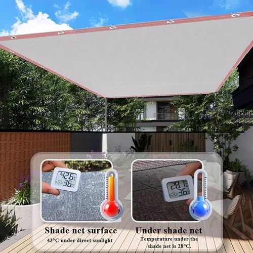 Toldo transpirable protector solar blanco tipo vela para jardín 3