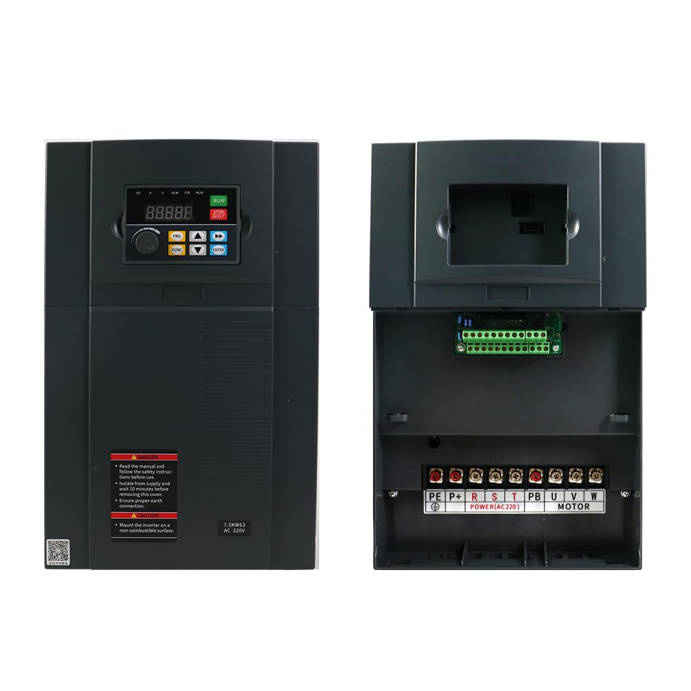 HS720 Inverter 380V Frequenzumrichter für Industrielle Motoren,VFD mit Remote Control,Leistungsstarker Antrieb für Pumpen,Ventilatoren und Förderbänder,Einfache Installation und Energieeffiz (15KW)