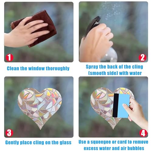 Image of GORGECRAFT 16Pcs Cloud Window Stickers Rainbow Sliding Door Clings Plastic Waterproof Reusable Static Prismatic Non Adhesive Suncatcher Decals for Save Birds from Collisions Home Door Decorations