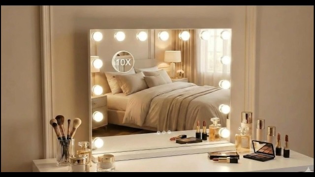 Espejo de maquillaje con 15 LED regulables 23x18" miniatura 7
