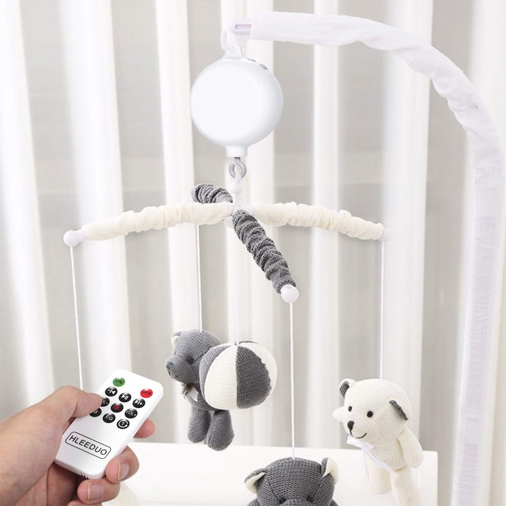 Boîte à Musique Mobile pour Bébé, Jouet Musical avec 35 Chansons, Télécommande et Clochettes