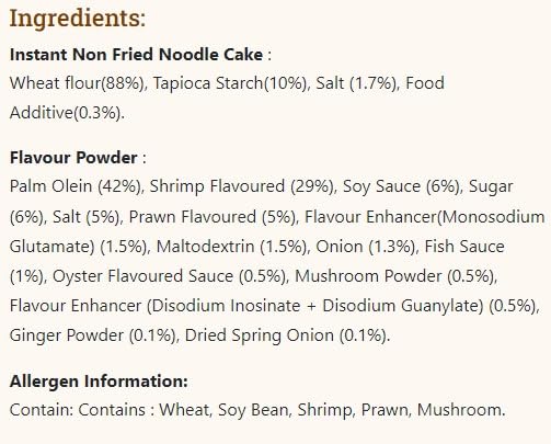 Miniatura 6 de Bayin Fideos instantáneos - No fritos - Seco 3.53oz (100g) Paquete de 10 (sabor a mariscos, 10)