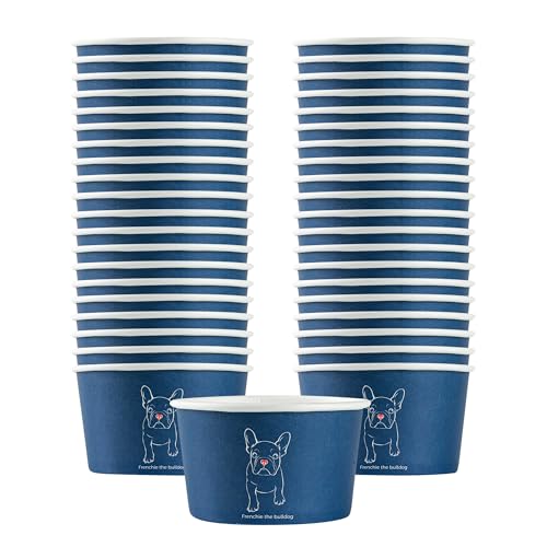 Image of Coppetta 12 Ounce Dessert Cups, 50 Disposable Ice Cream Cups - Lids Sold Separately, Sturdy, Frenchie Paper FroYo Bowls, For Hot And Cold Foods, Perfect For Gelato Or Mousse - Restaurantware