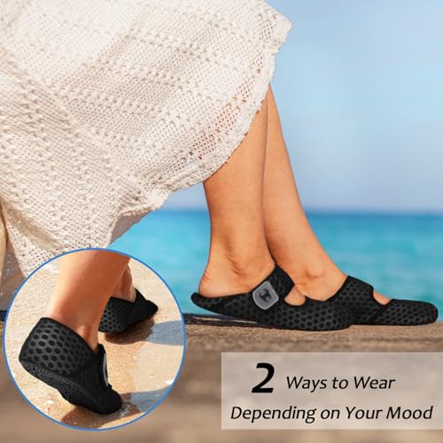 Image of Water Shoes for Women Men Barefoot Beach Swim Aqua Socks Summer Wide Slides Sandals Quick Dry Pool River Sea Sock Shoes