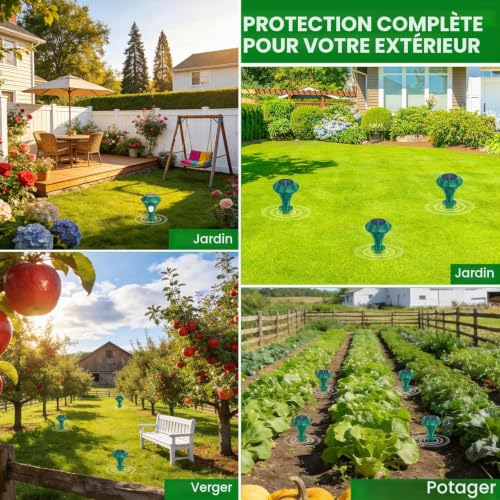 Yaskyly 2 Pièces Repulsif Chat Ultrason Exterieur Repulsif Chat Solaire & Répulsif Animaux, Effaroucheur Animaux Jardin avec Lumière LED pour Chats Chiens Souris Ratons Animaux de Jardin – vue 7