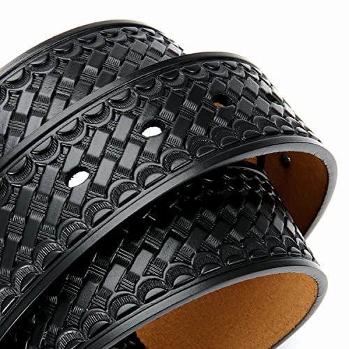 Image of CHAOREN Western Belts for Men without Buckle - Cowboy Belt 1.5 inch Full Grain Leather Belt for Jeans - One Solid Piece Leather