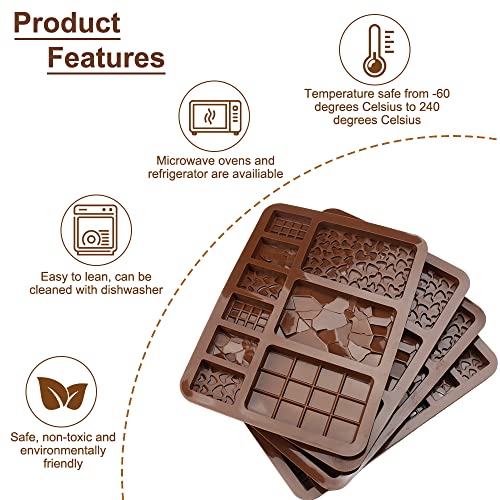 4 Pezzi Stampi per Barrette di Cioccolato