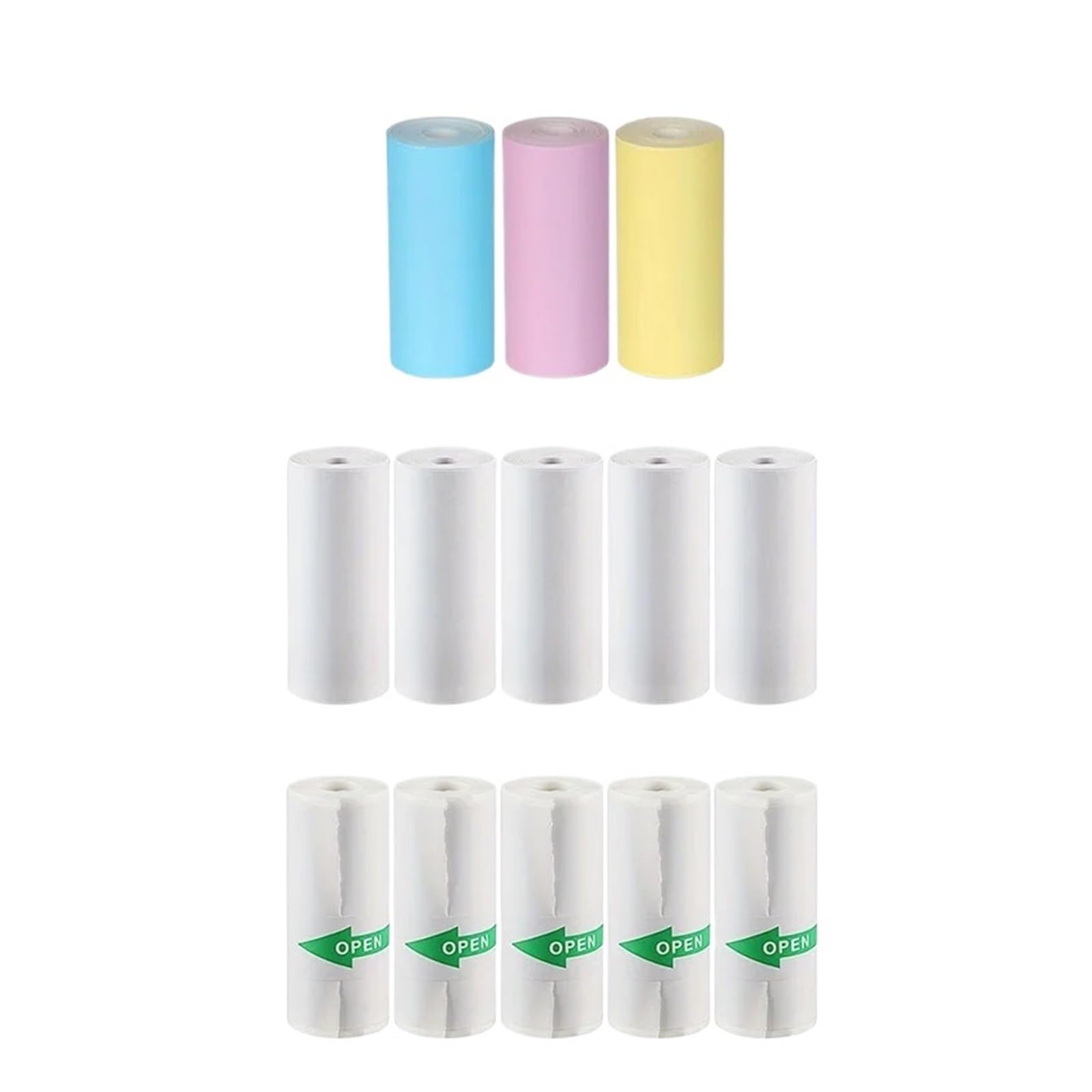 Papier thermique autocollant 57x25mm, 16 rouleaux