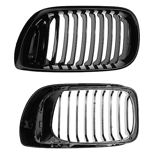 Calandre Avant Style Course en Finition Noir Brillant Abs pour E46 LCI 4D