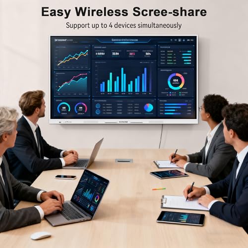 Image of Interactive Smart Board for Classroom, 75 inch 8+128 GB Electronic Digital Whiteboard Built-in Google EDLA-Certified Android 14 OS - 4K Touchscreen Smartboard for Home Office School Studio Display