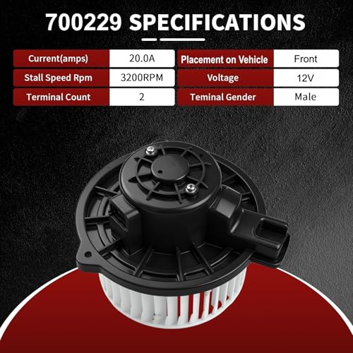 Image of Vetmor 700229 HVAC Heater Blower Motor Fits for Kia & Hyundai Vehicles - Genesis Coupe 2010-2013, Borrego 2009-2011, Rio /Rio5 2006-2011 - Front Side, Replace# 75875, PM9359, 971131G000