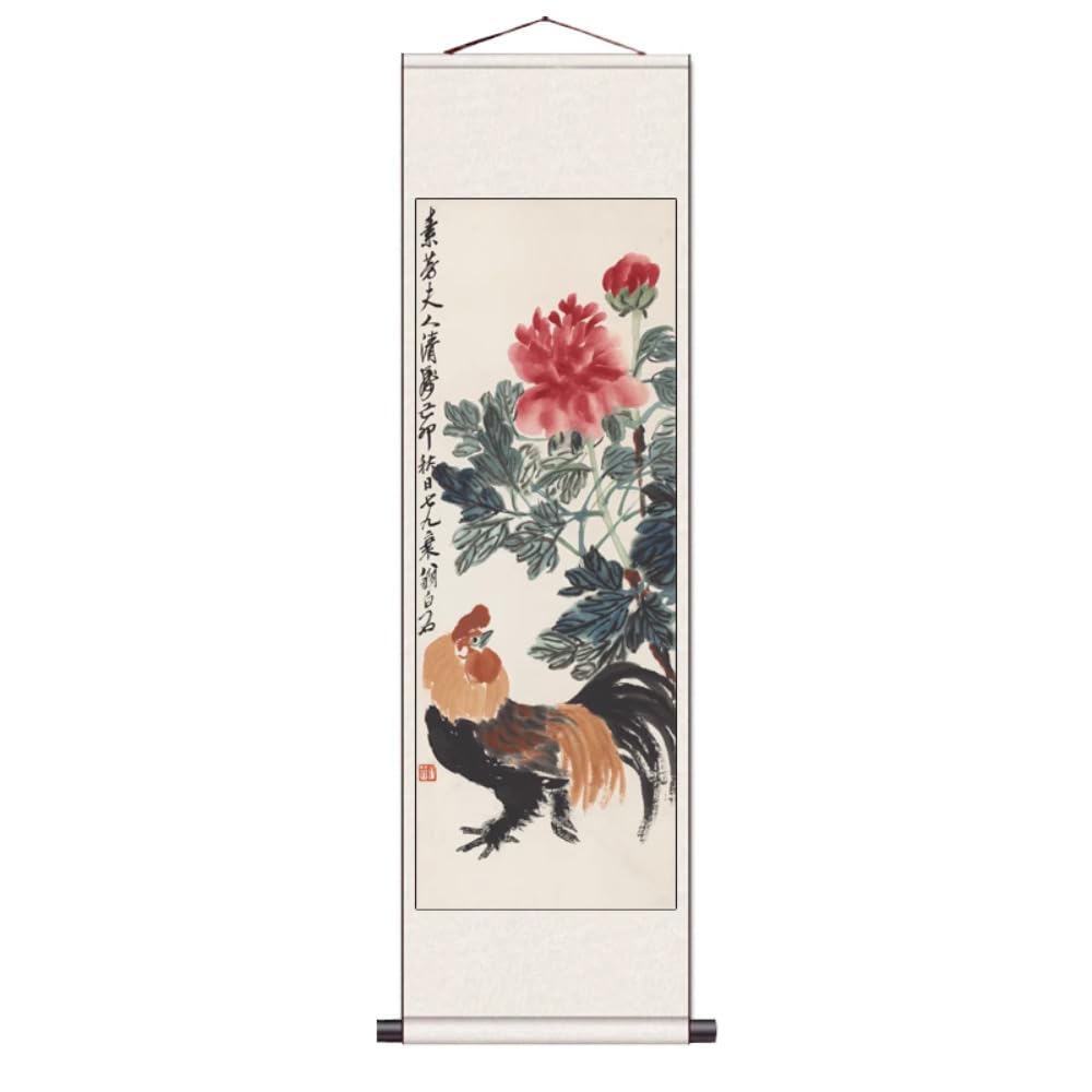 KEXYOAN Flower Bird Painting Scroll Tea House Classical Wall