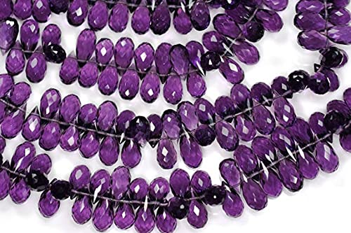 Améthyste perles briolettes facettées de qualité supérieure pour bijoux artisanaux fins
