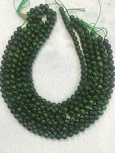 Chrome diopside perles rondes lisses 9mm de qualité supérieure en fil de 40cm pour bijoux