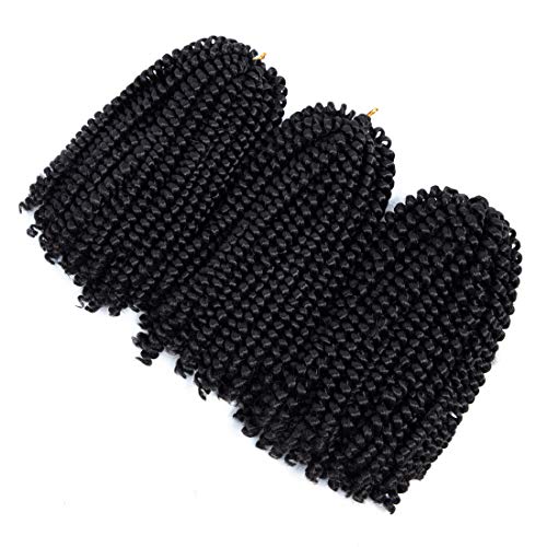3 Packs Spring Twist Crochet Braiding Hair 110g 30Strands/pack Fluffy Soft Jamaican Bounce Synthetic Hair Extensions (#2)