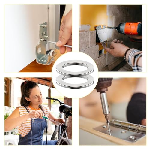 30 Stück Fitschenringe Edelstahl Set,Fitschenringe Zimmertüren Unterlegscheiben Zubehör,Unterlegscheiben Tür scharnier 10 * 16 * 1mm,Edelstahl Türscharnier Montageringe für Standard Zimmertür