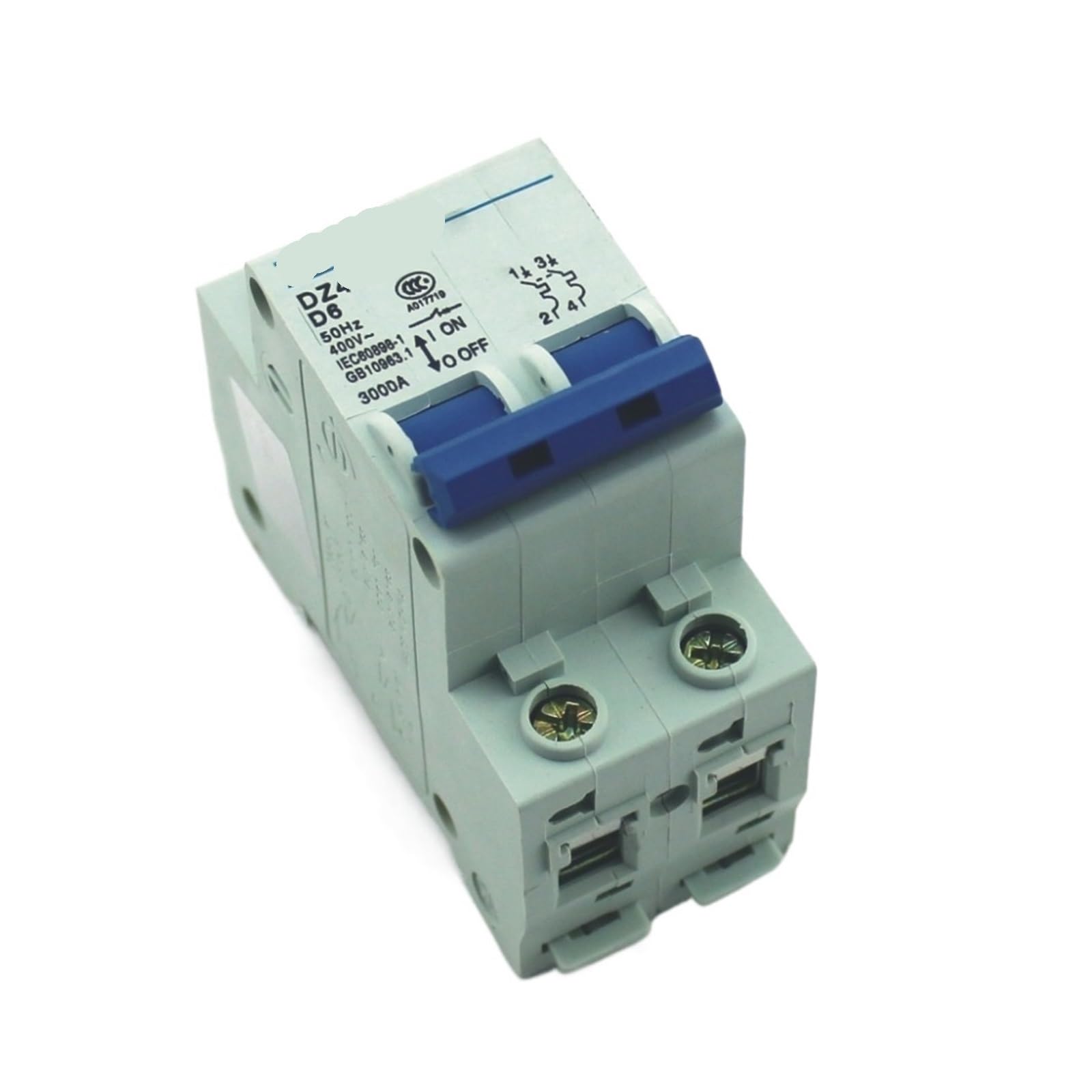 Disjoncteur 2P 6A D Type pour éviter les surcharges 415V