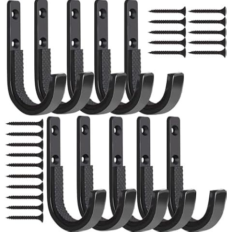 GOHIKING Gun Rack Gun Racks Storage Rifles Shotgun Hooks 5Pairs Wall Mount Hangers for Any Rifles Shotguns Archery Bow with Soft EVA Padding and Heavy Duty Steel Cover