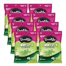 Darrell Lea Chewy Stix, Soft & Tangy, Palm Oil Free, Made in Australia, Shareable Sour Apple, 7 Ounce Pack of 8