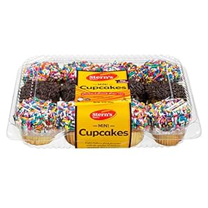 Birthday Snack | Cup Cakes | Snack Cakes | Birthday Cakes | Dairy & Nut Free | 12 Mini Cupcakes Per Pack | 10 oz – Stern’s Bakery (12 Pack)