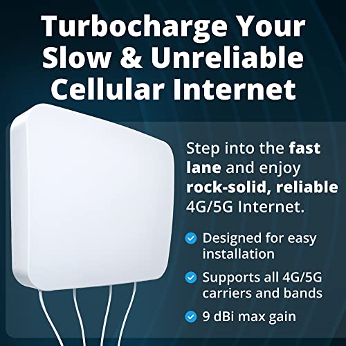Image of Waveform QuadPro 4x4 MIMO Signal Boosting Panel Antenna Kit | External Antenna for 4G /5G Routers & Gateways | for T-Mobile Home Internet, Verizon, AT&T (Use Your own Cables - Does not Include Cables)