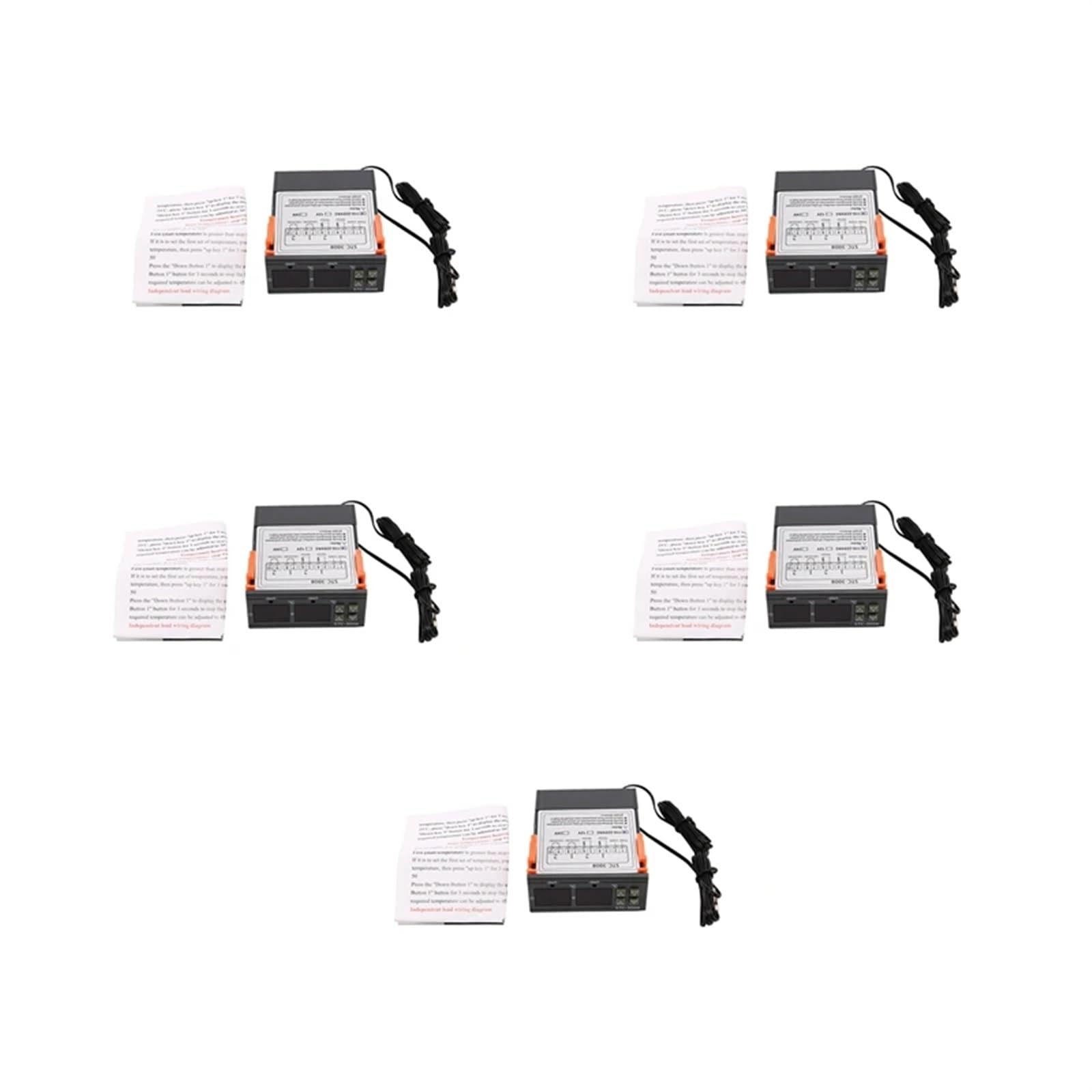 5X Stc-3008 110-220V Doppio Termostato Digitale Regolatore di Temperatura for Incubatrice Termostato Igrometro Deumidificatore