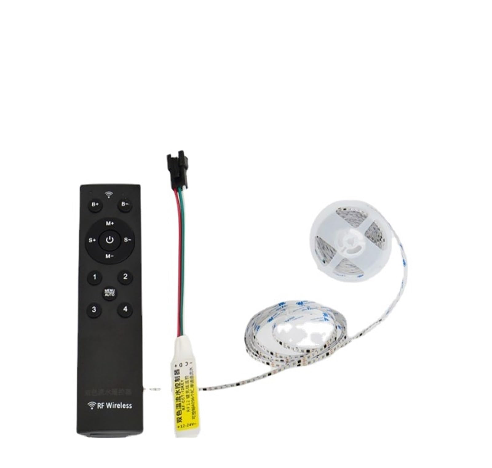 Lampe à eau courante bicolore 24V 2835 de 5m ruban LED autocollant à gradation intelligente