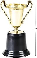 Vista 2 de Trofeo de plástico dorado de 5 pulgadas de Rinco Educational Products, Dorado