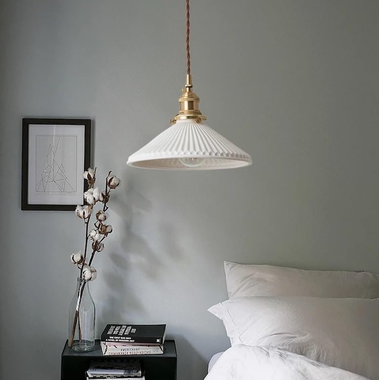 Luminaires suspendus laiton céramique pour lampe de chevet et restaurant
