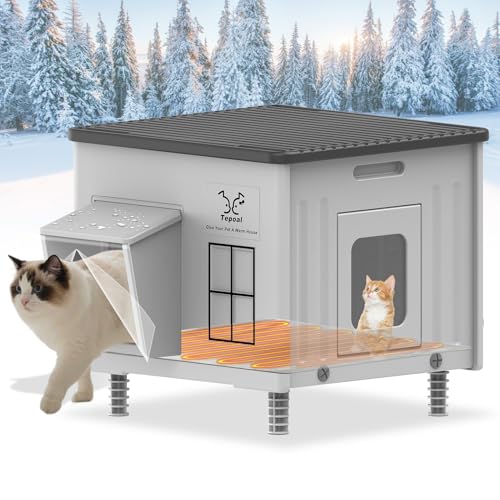 Abri Extérieur Pour Chat Isolé - 40x33x33 Cm - Imperméable Et Résistant Au Froid - Pour Jardin, Cour, Terrasse