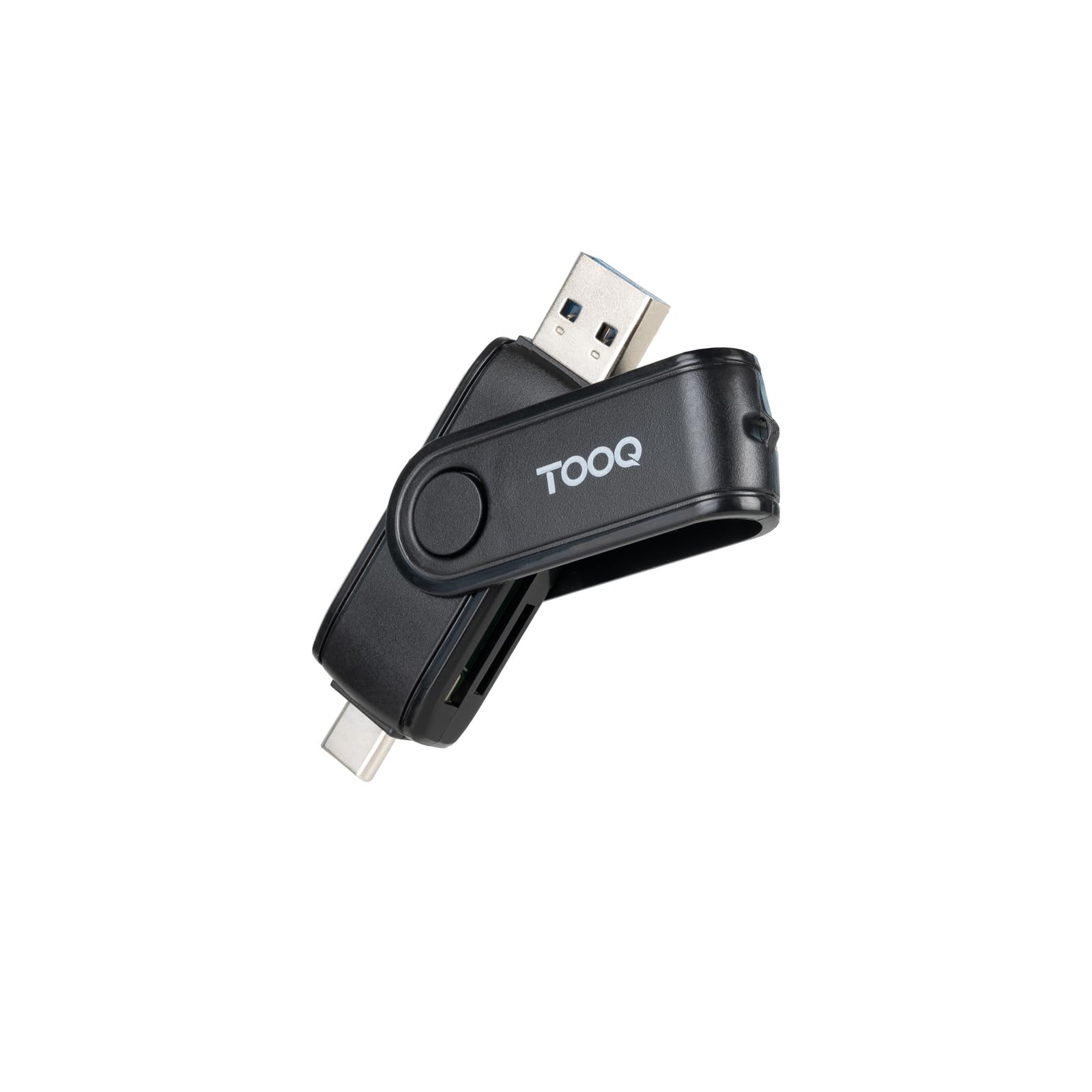 Lector de Tarjetas Externo TooQ TQR-3003B/ USB 2.0 y USB Tipo-C