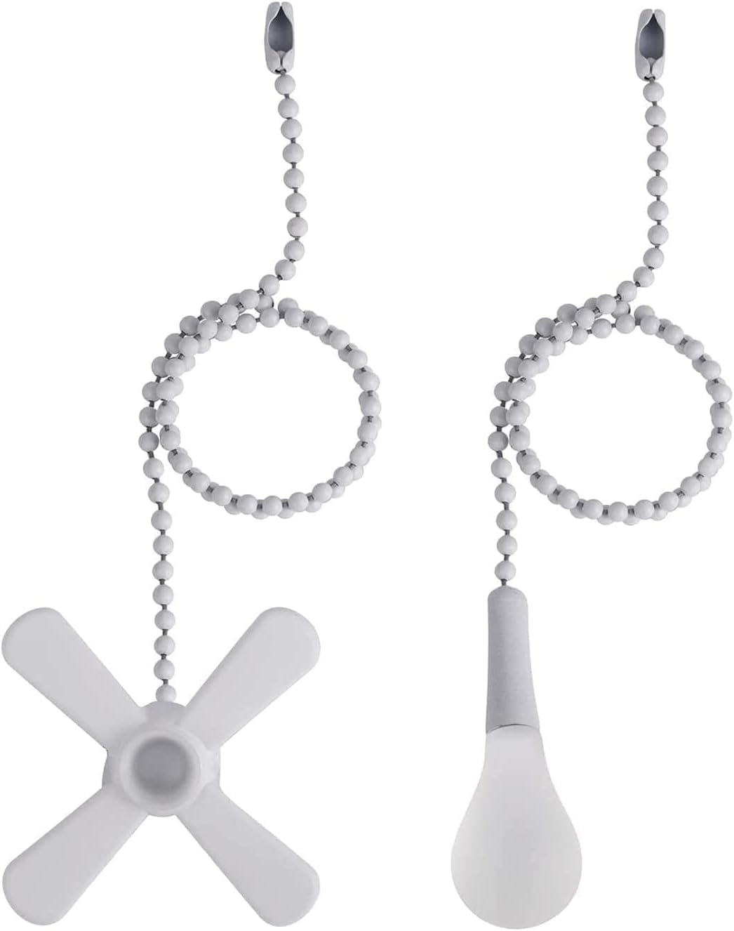Ceiling Fan Pull Chain, 𝟭𝟮 𝗶𝗻𝗰𝗵 Extra Long with Decorative Frosted Glass Bulb and Fan Cord,Fit All Standard 3mm Diameter Ceiling Fans(Antique)