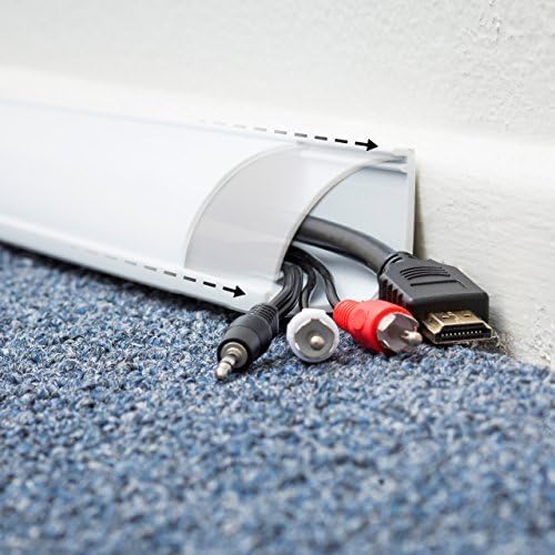 InstallerParts Small Corner Duct Cable Raceway - White - 1.69"x0.9" - 5 Feet