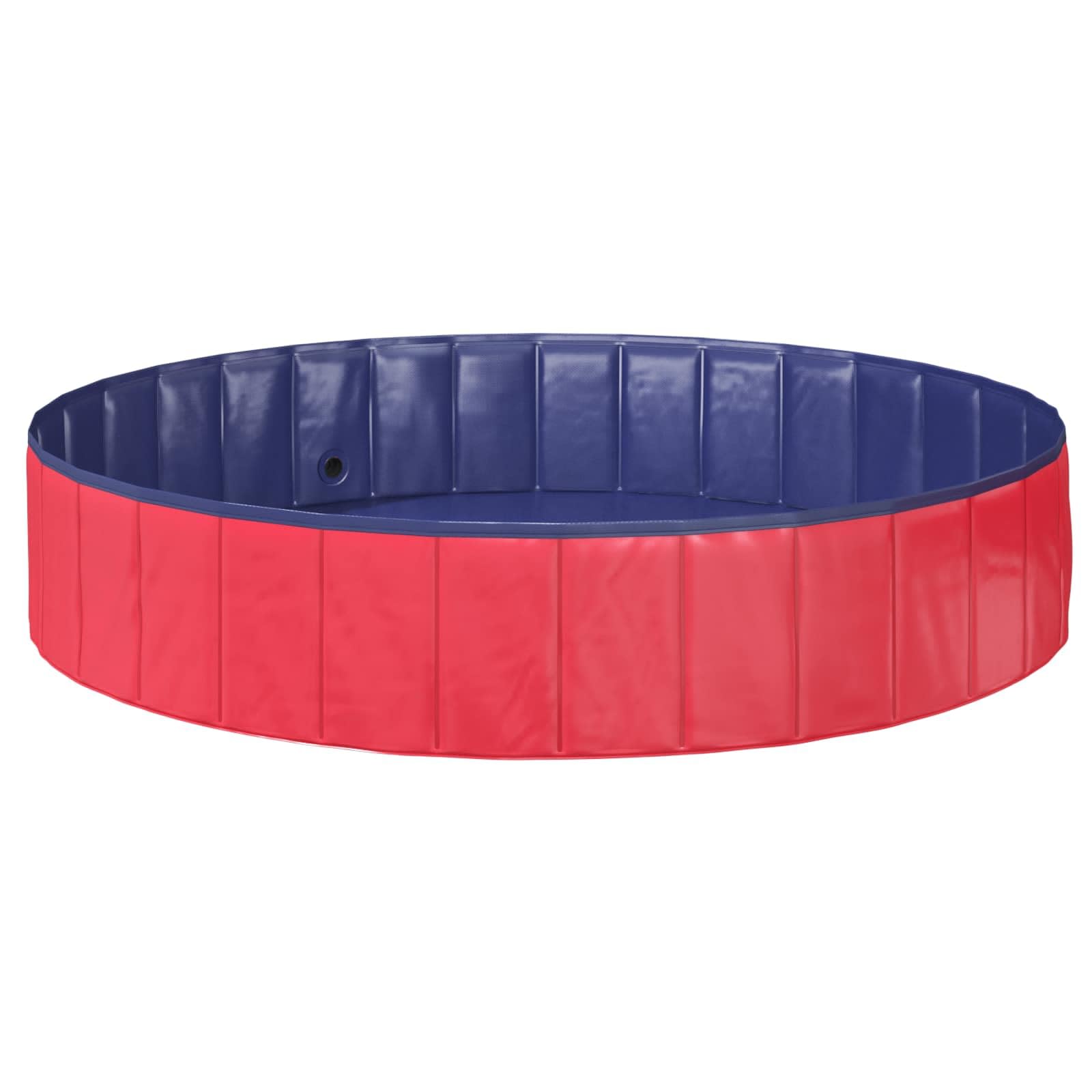 Basen dziecięcy czerwony niebieski składany brodzik PVC 160x30