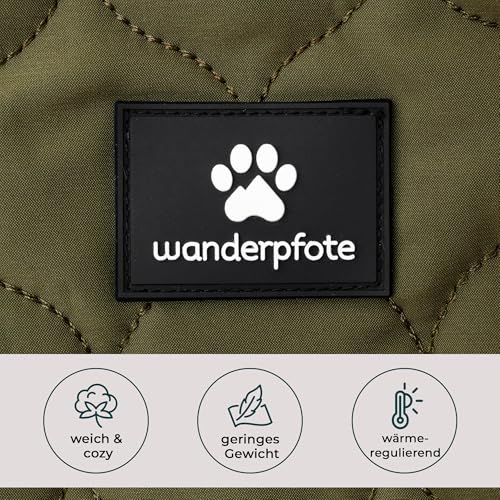 Wanderpfote Hundemantel – Steppjacke Hundejacke Stilvoll und Elegant – Hundemantel Wasserdicht – optimal für kleine und mittelgroße Hunde (Grün, XXXL)