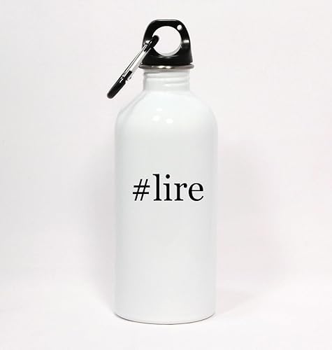 #lire - Hashtag White Water Bottle with Carabiner 20oz