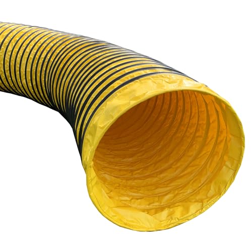 ActiveDogs Dog Tunnel Agility Training Equipment - 20' Heavy Duty Competition Tunnel with 4" Pitch for Outdoor & Indoor Dogs Agility Obstacle Course Training & Exercise - AKC Compliant, Yellow