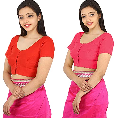 Image of Namita Women's Rubia Cotton Solid Half Sleeve Blouse
