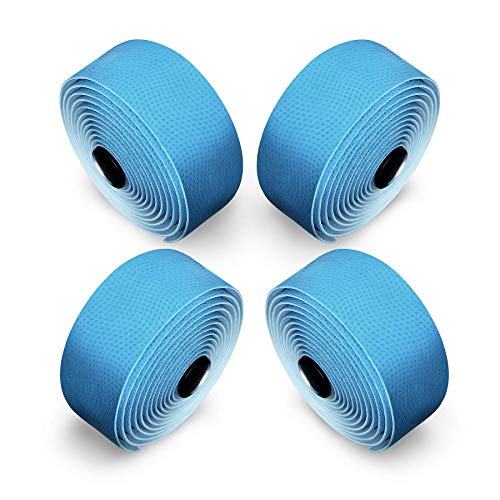 Alien Pros Cinta para manillar de bicicleta de poliuretano (juego de 4 unidades), color negro, rojo, azul, rosa y verde - Mejora el agarre de tu bicicleta con estas cintas de manillar para bicicleta Cover