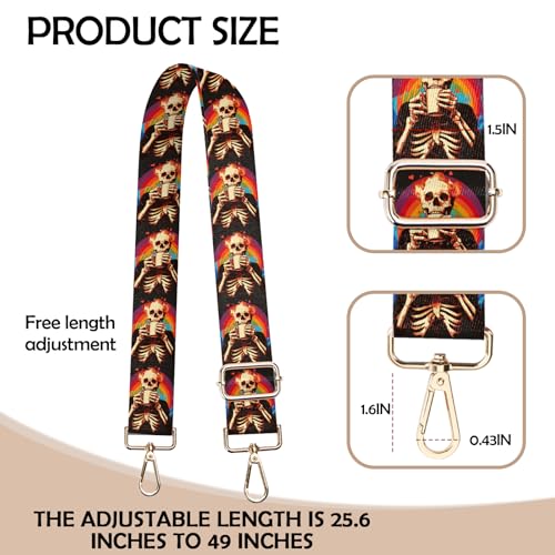 Image of Purse Strap Crossbody Shoulder Straps Adjustable Replacement 1.5 inch Wide for Women Girls Bag Cute Aesthetic