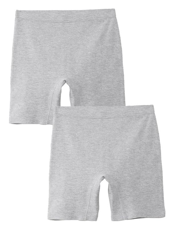 Image of mackly Girls Inner Shorts (Pack of 2) | 2-in-1 Seamless Panty Shorts with Gusset | Soft Breathable Base Layer for Dresses, Skirts