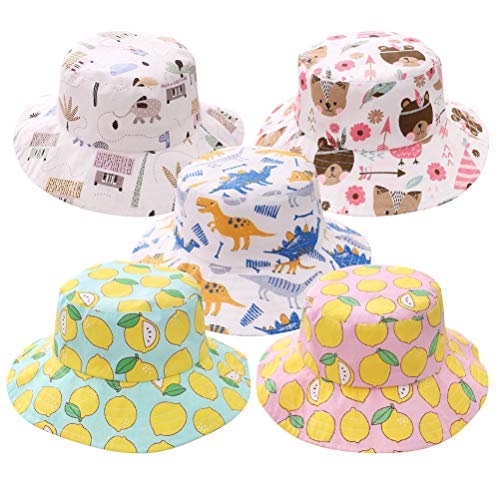 KESYOO Chapéu de Proteção Solar com Estampa de Bebê Meninos Meninas Algodão Respirável Chapéu de Sol