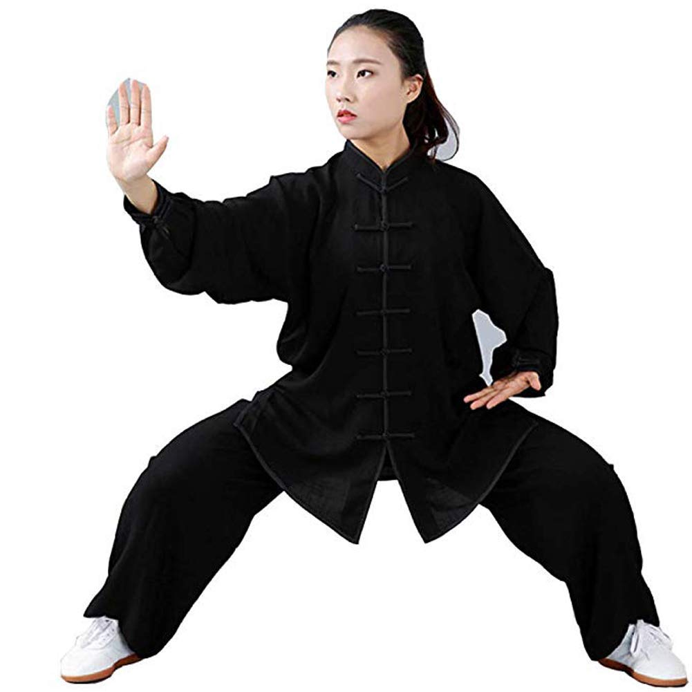 Odzież Tai Chi Męskie wiosenne stroje treningowe Opcjonalny wielokolorowy kombinezon konkursowy Beżowy M. (Czarny M)