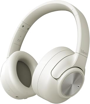 Active Noise Cancelling Headphones Hybrid Bluetooth Headphones Over Ear with HiFi Audio - Wireless Headset 60H Playtime for Android Bluetooth Devices White
