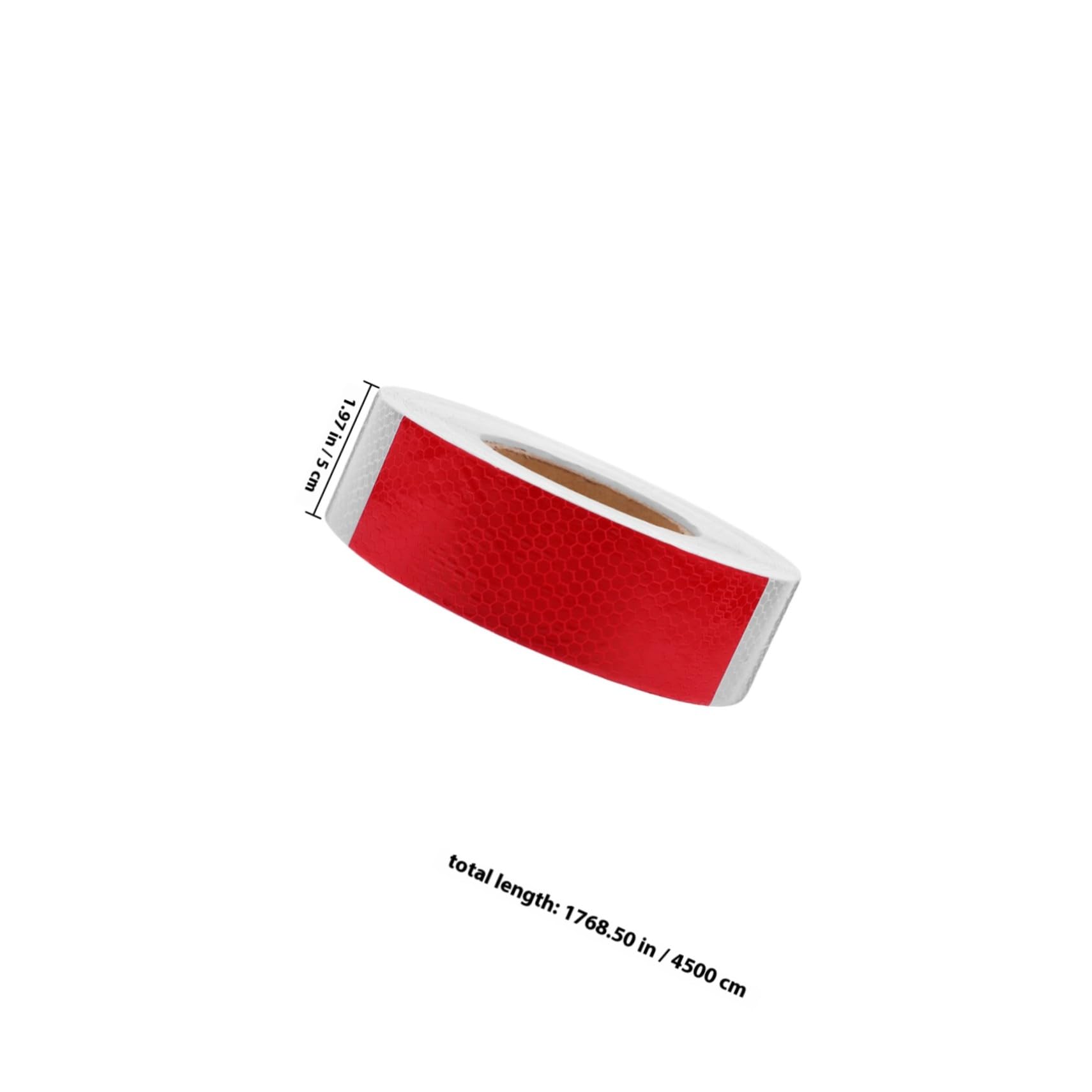 Cinta de señalización de Peligro, Cinta de Advertencia Reflectante autoadhesiva Multicolor 5 cm x 45 m diseño de Panal Impermeable