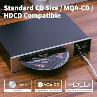 SMSL PL150 - Lettore CD CS43198 ad alta potenza, chip decoder mini, con uscita cuffie RCA 3,5 mm e 4,4 mm, ottica/coassiale, per veicolo/laptop/TV/PC, amplificatore