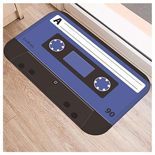 Felpudos Entrada Casa Cassette Almohadilla De Papel Antideslizante Mochila Cinta Patrón De Impresión Baño Cocina Entrada Alfombra Decoración del Hogar