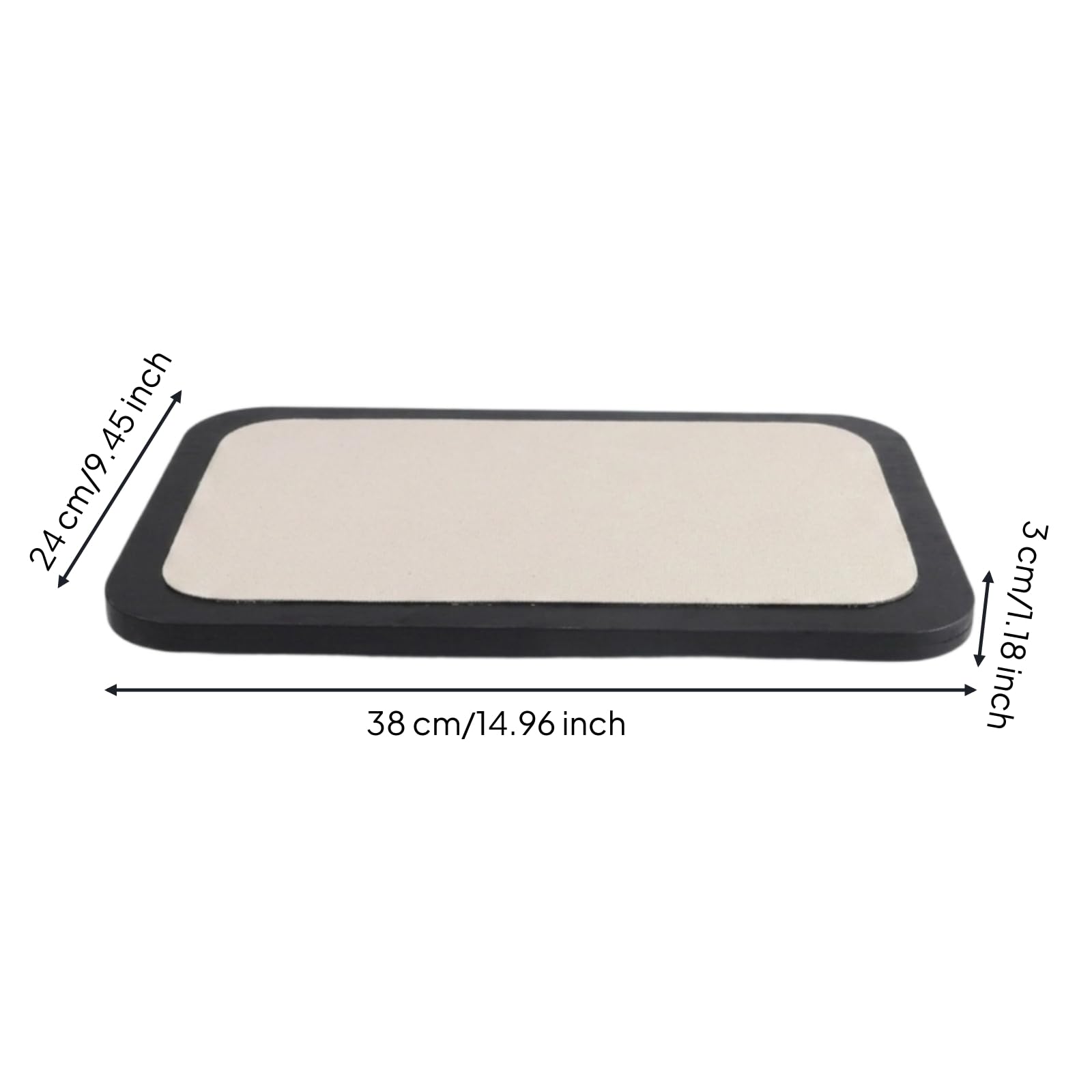Vassoio Organizzatore Rettangolare in Composito Vassoio Vassoietto Piatto Vassoiera con Bordo Legno E Piano Simile Pelle per Chiavi E Piccoli Oggetti, Grigio, size to 1
