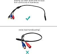 Vista 2 de SaferCCTV Dispositivo de micrófono de audio de alta sensibilidad, kit de captación de voz de sonido para cámaras de seguridad de vigilancia CCTV