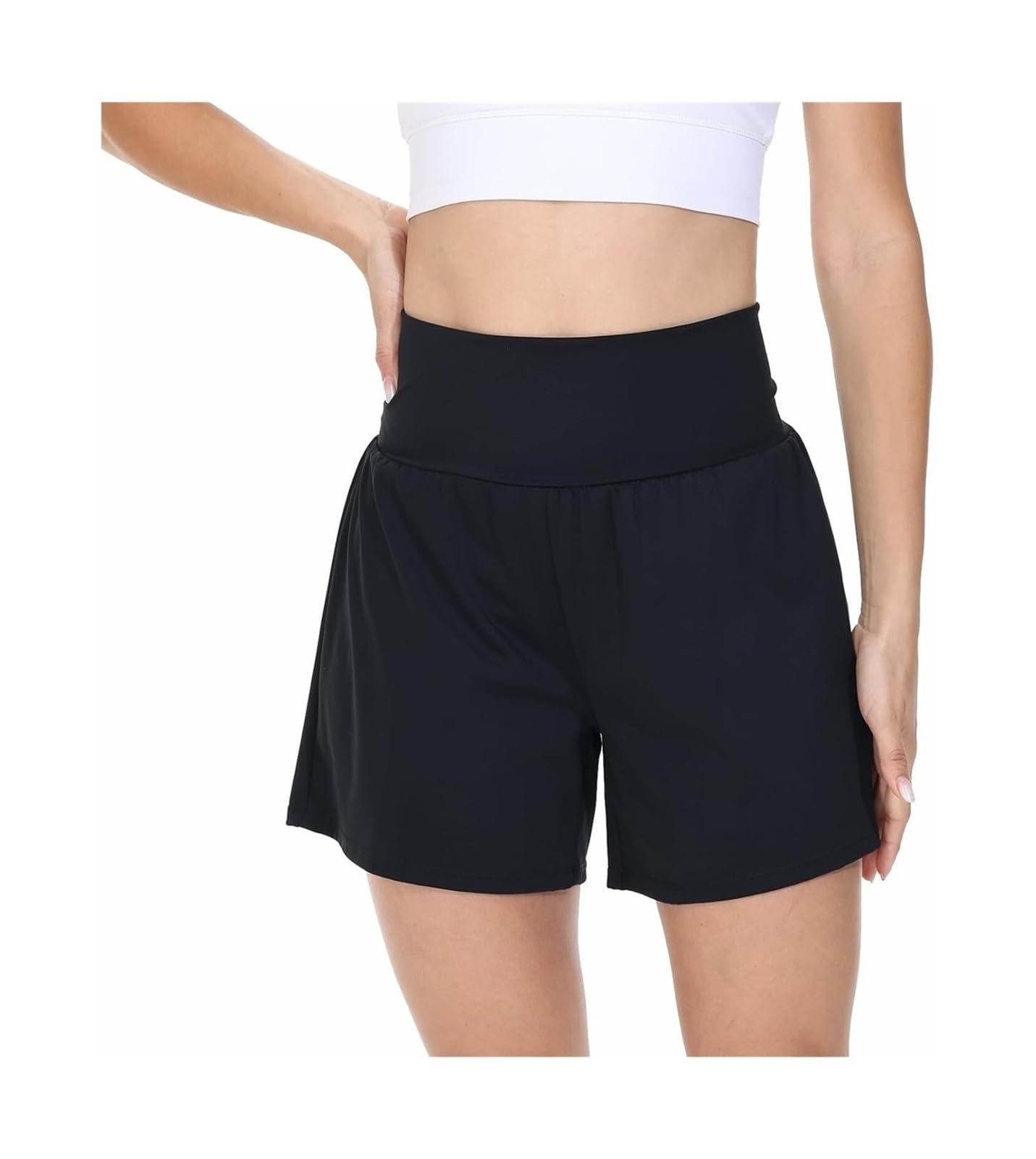 2-in-1-Sport-Laufshorts for Damen Mit Innentasche, Hoch Taillierte Fitness-Workout-Tennisshorts for Frauen, Sweat-Shorts, Lässige Sommershorts
